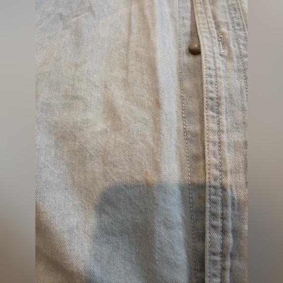 Vintage Nuovo Denim Collarless Button Down - Picture 5 of 6
